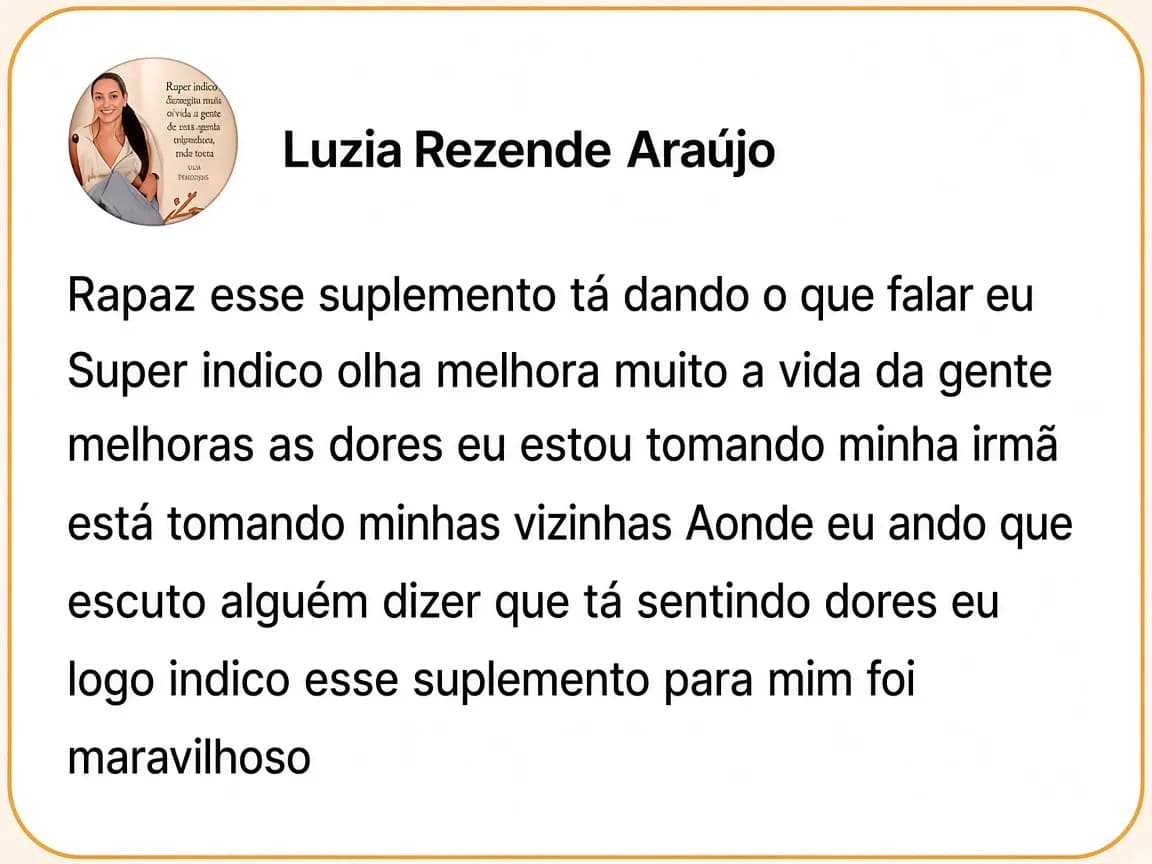Depoimento de Luzia Rezende Araújo sobre o suplemento MK Vitta