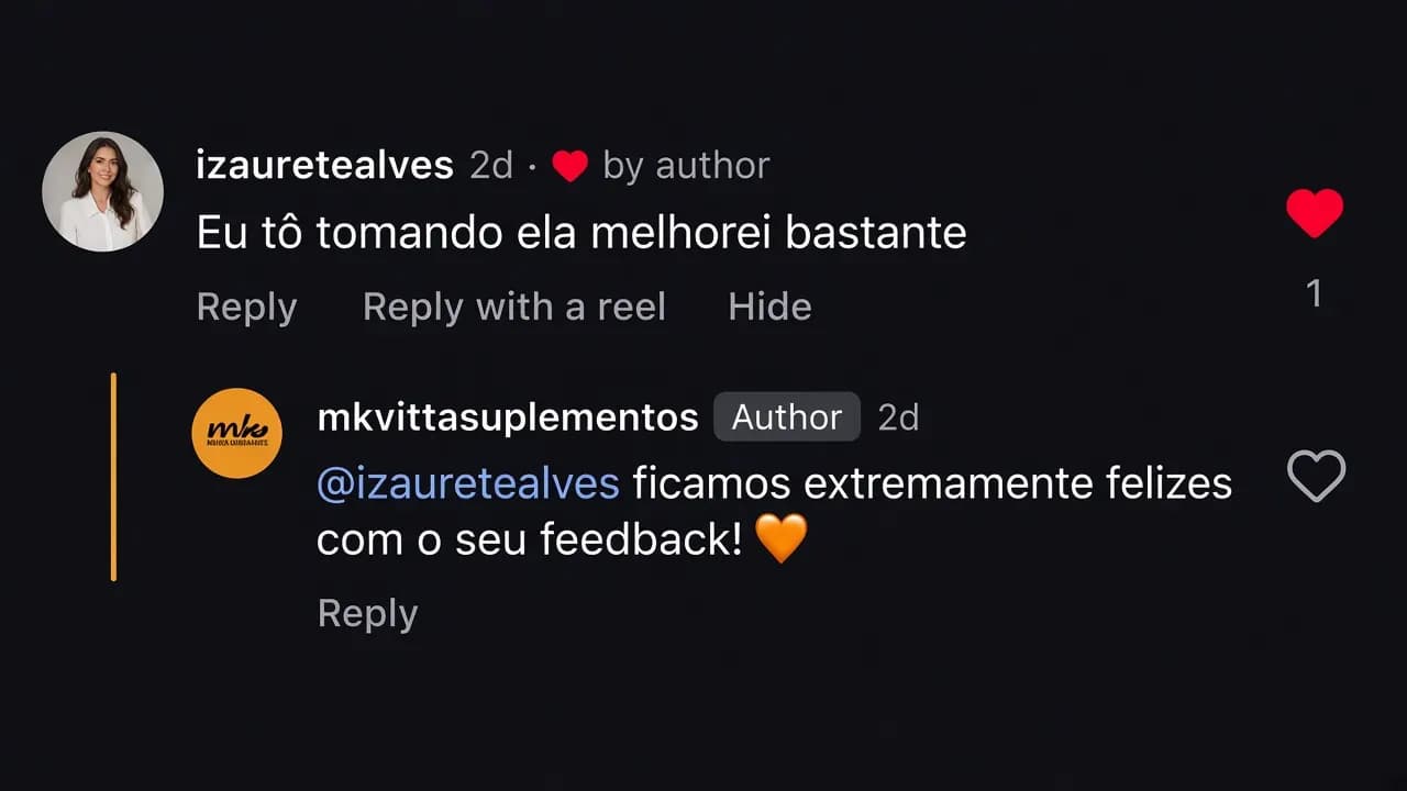 Depoimento de izauretealves e resposta da MK Vitta